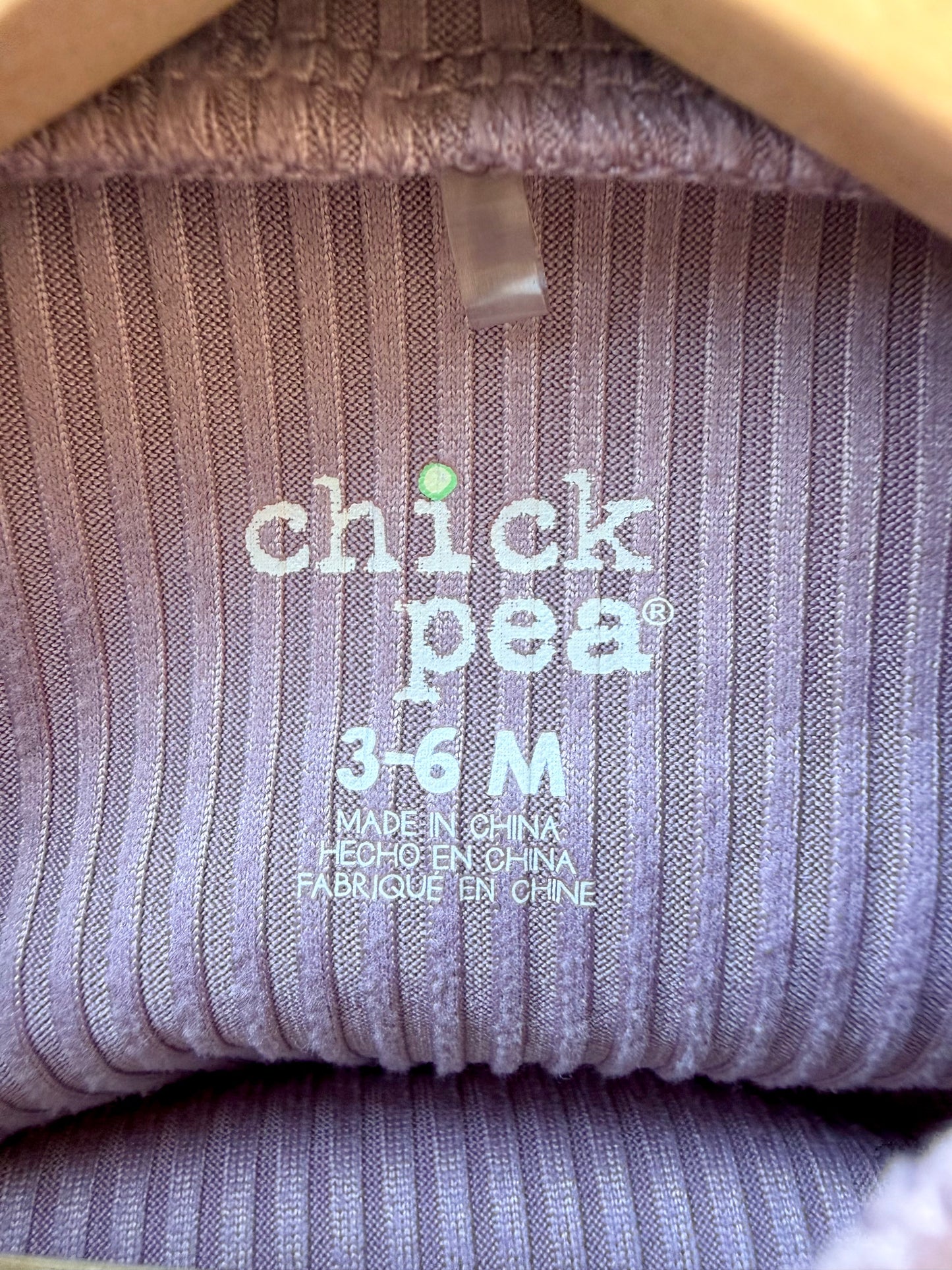 Mauve Ruffle Shoulder Top / 3-6m