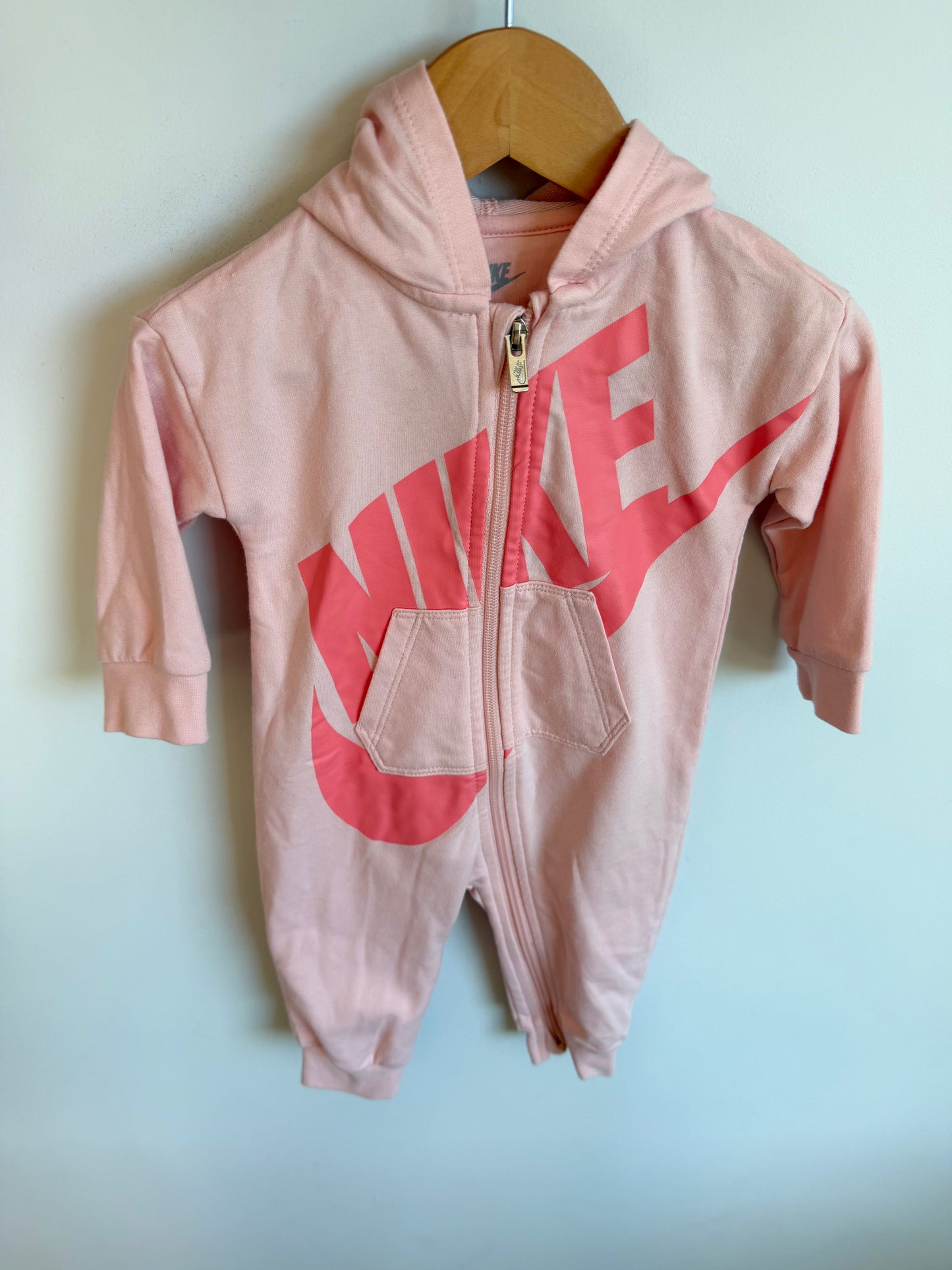 Nike Pink Hood Jumpsuit / 9m