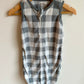 Grey Checkered Fleece Sleep Sack / 0-6m