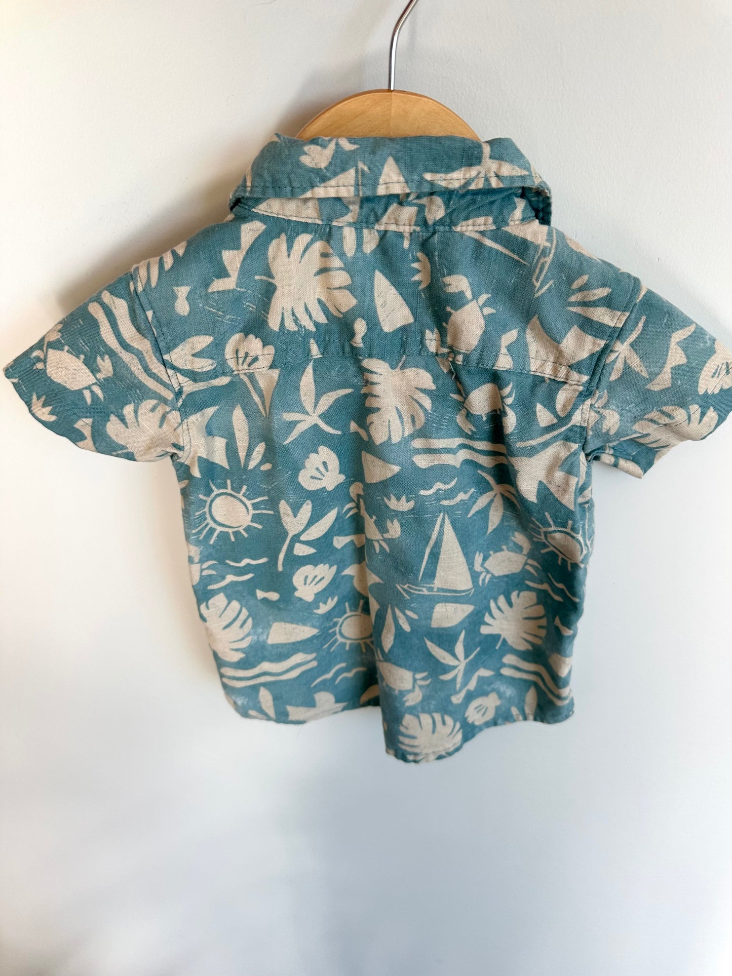Beach Button Up Top / 9m