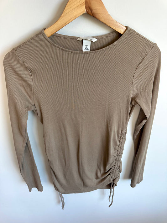H&M Fawn Ribbed Maternity Long Sleeve / Small