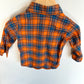 Orange Plaid Button Up Top / 6m