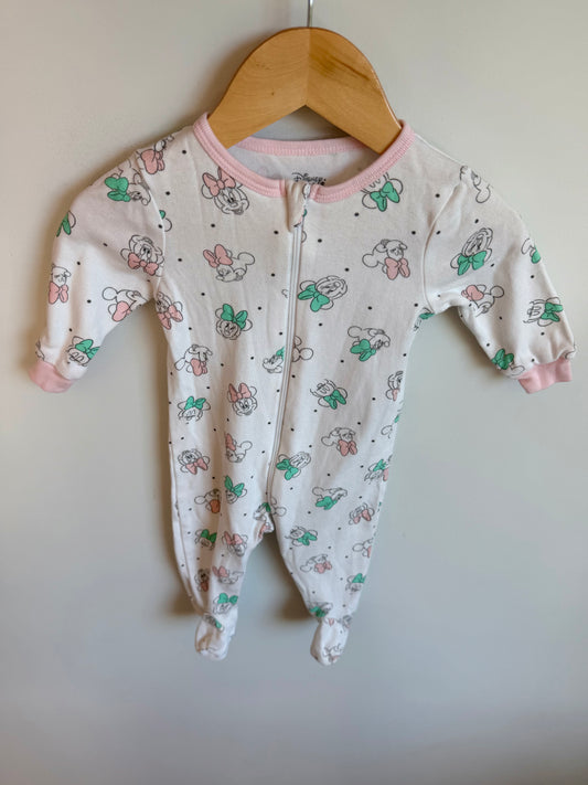 White Minnie Sleeper / 3-6m