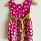 Pink Polka Dot & Butterfly Dress / 4T