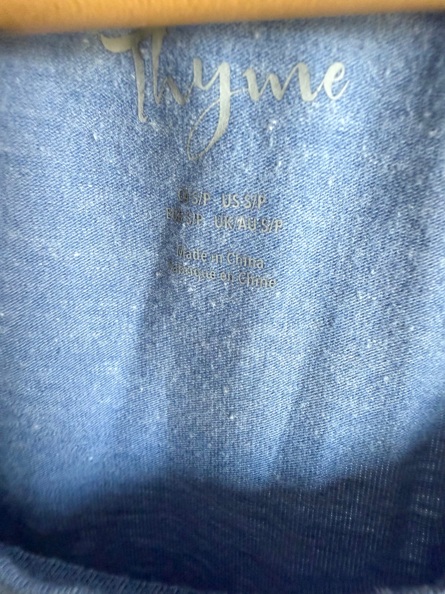 Thyme Blue Maternity T-Shirt / Small