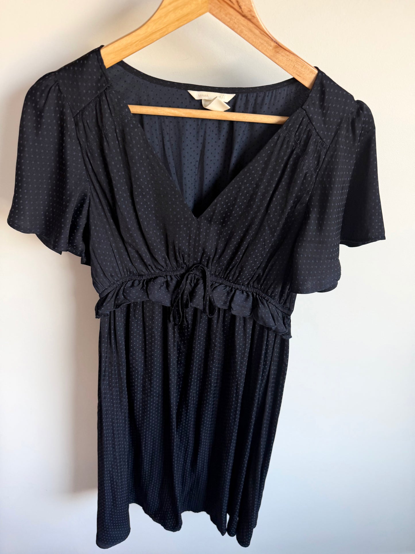 H&M Polka Dot Navy Maternity Dress / Small