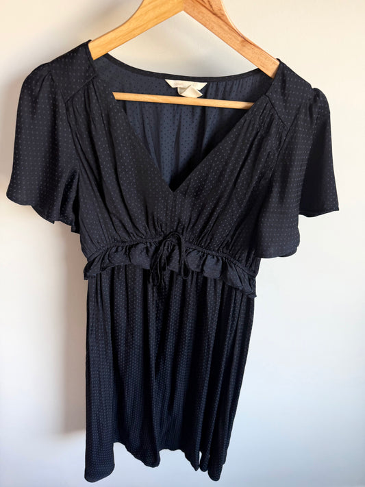 H&M Polka Dot Navy Maternity Dress / Small