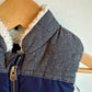 Gap Blue Sherpa Lined Vest / 0-6m