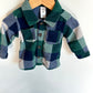 Green Checkered Fleece Sweater / 6m