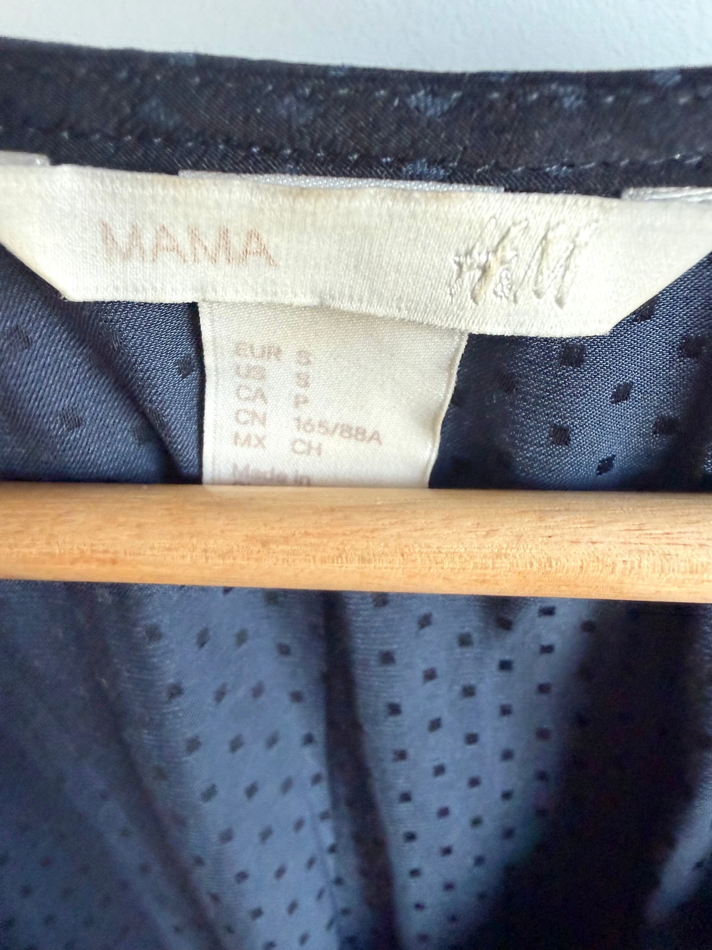 H&M Polka Dot Navy Maternity Dress / Small