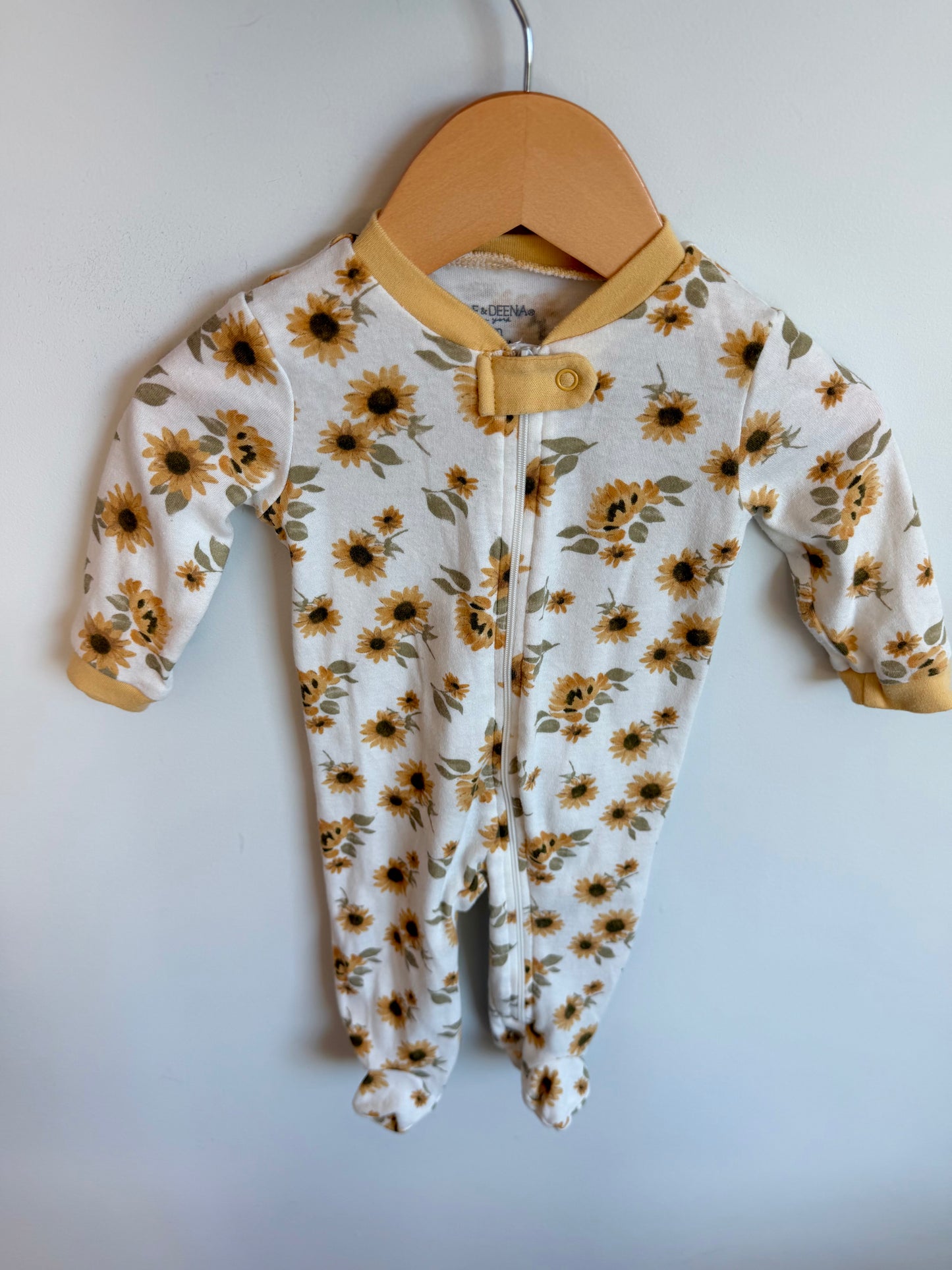 Sunflower Footed Sleeper / 3-6m