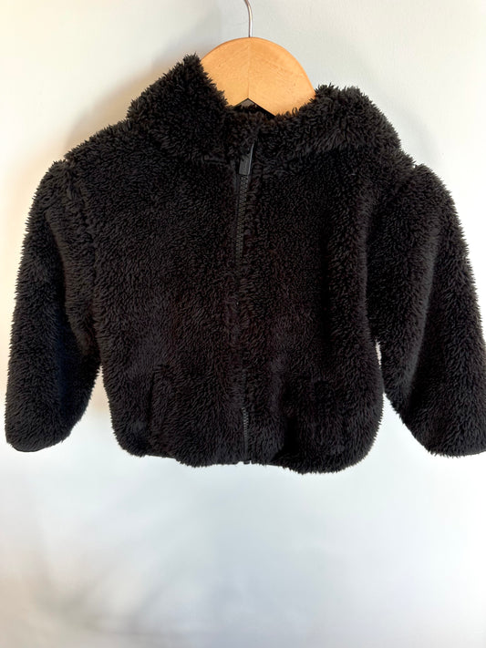 Black Fleece Bear Hood Sweater / 18-24m
