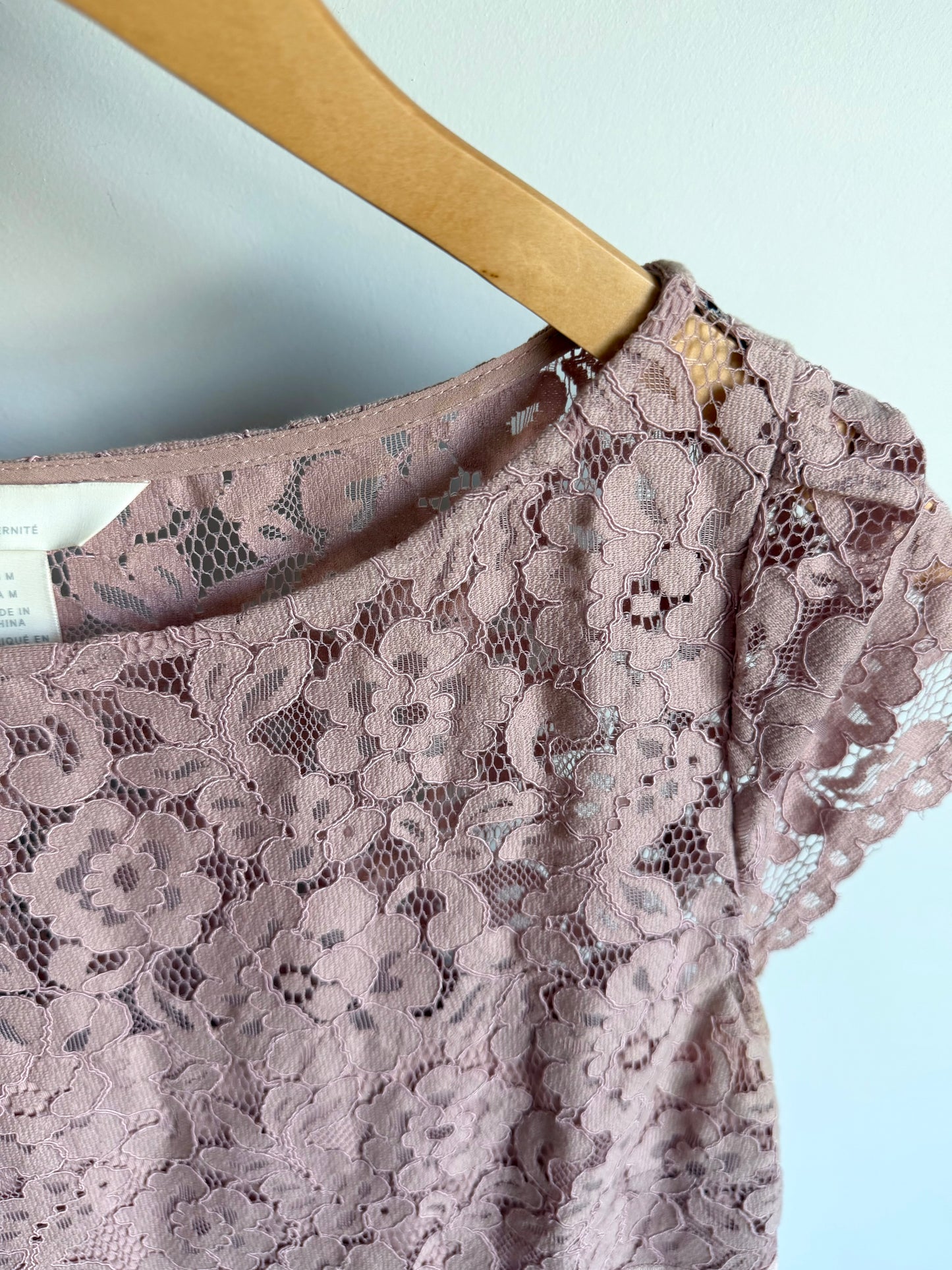 H&M Maternity Pink Lace Detail Dress / Medium