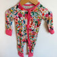 Floral with Pink Trim Bamboo Sleeper / 3-6m