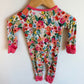 Floral with Pink Trim Bamboo Sleeper / 3-6m