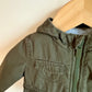 Olive Cargo Hooded Jacket / 0-3m