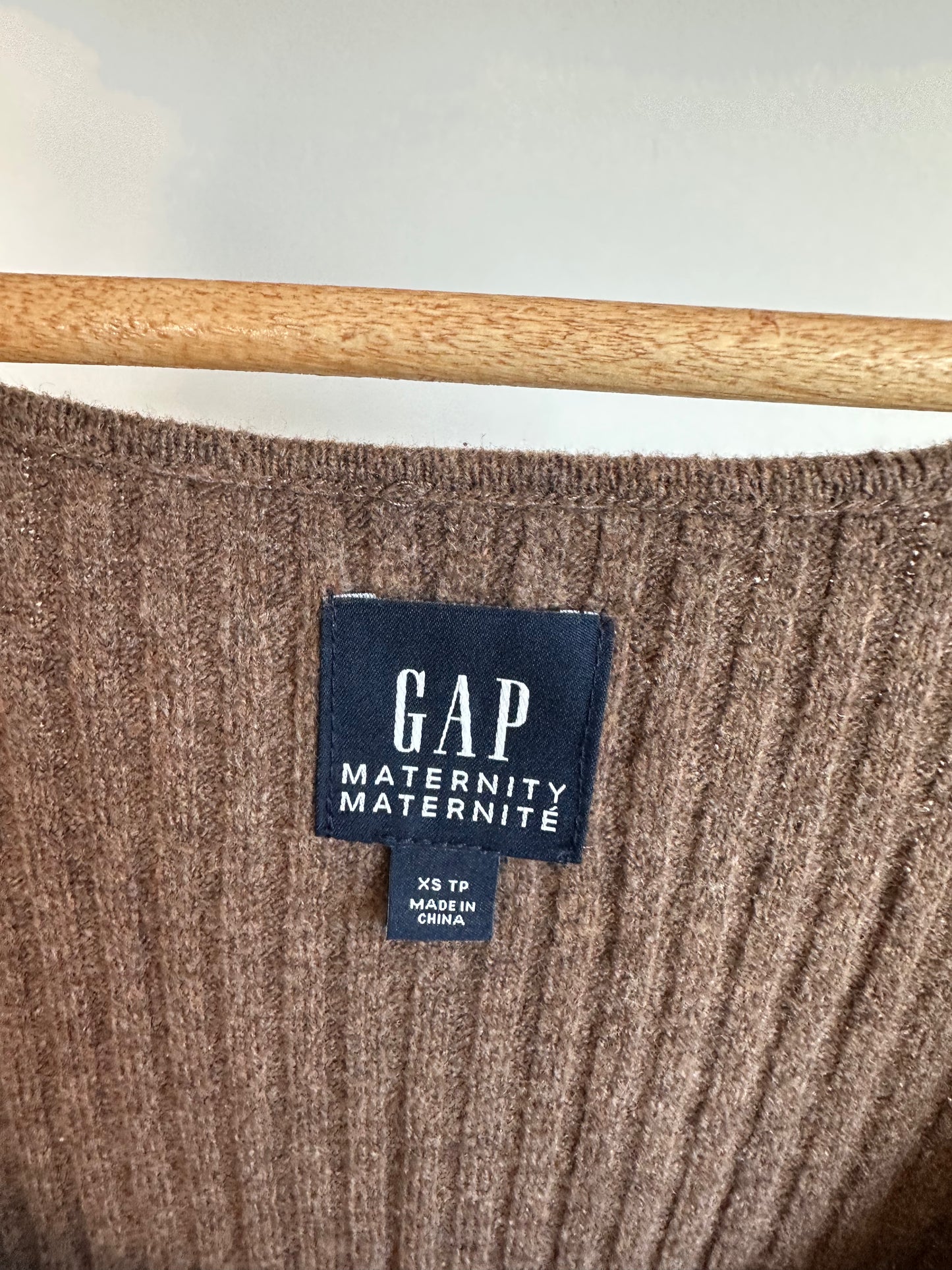 Gap Fawn Ribbed Dress with Side Slit / XS