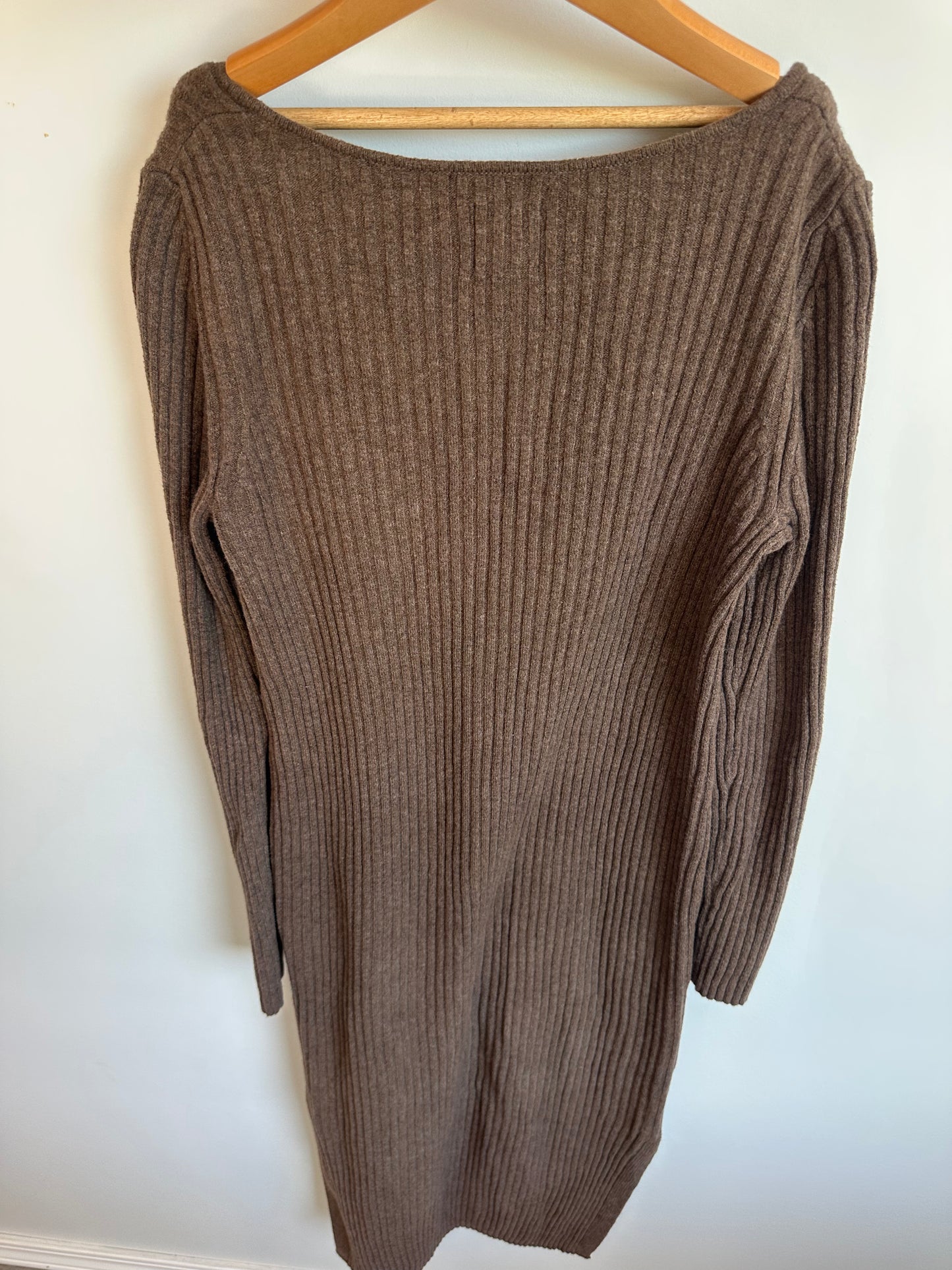 Gap Fawn Ribbed Dress with Side Slit / XS