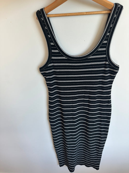 Thyme Striped Rib Tank Dress / XS