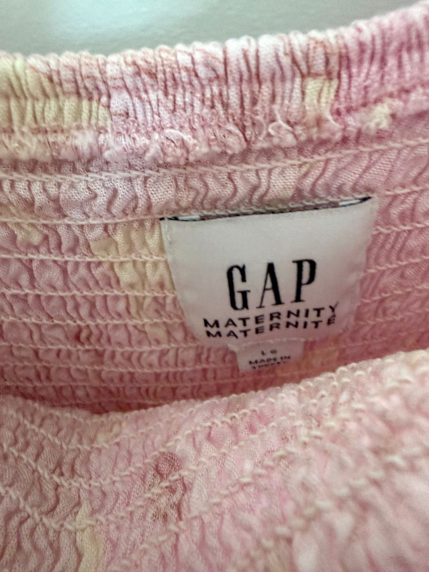 Gap Ruching Pink Maternity Dress / Large