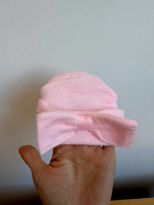 Pink Bow Toque / 0m
