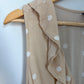 Polka Dot Tan Maternity Dress / Large