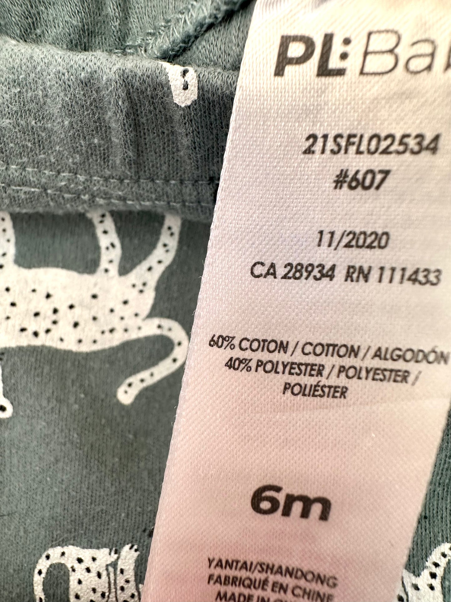 Footed Leopard Pants / 6m