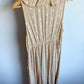 Polka Dot Tan Maternity Dress / Large