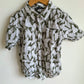 Feather Short Sleeve Button Up / 7-8 years