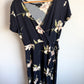 Wrap Navy Floral Dress / Large