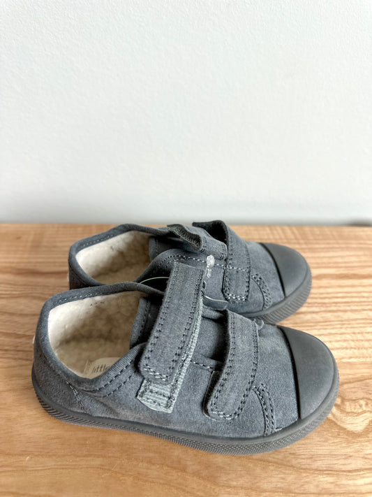 Grey Velcro Shoes (With Tags) / Size 6M Toddler