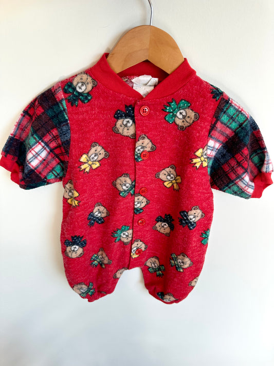 Vintage Bear with Bows Romper / 6-12m?