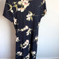 Wrap Navy Floral Dress / Large
