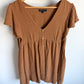Mocha Button Top / Large