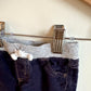 Denim Look Pants with Grey Waistband / 3m