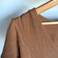 Mocha Button Top / Large