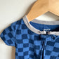 Blue Checkered Romper One Piece PJ / 2T