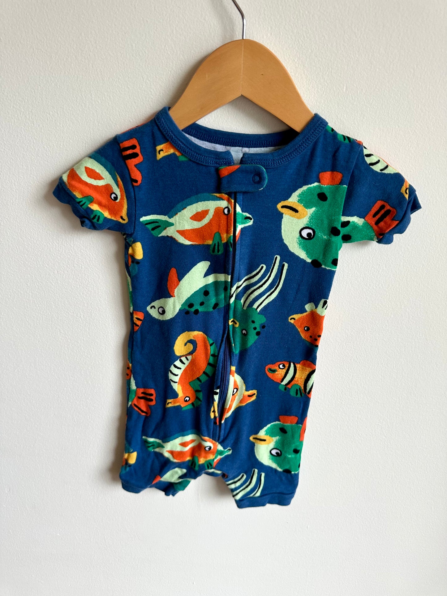 Blue Fish Romper One Piece PJ / 2T