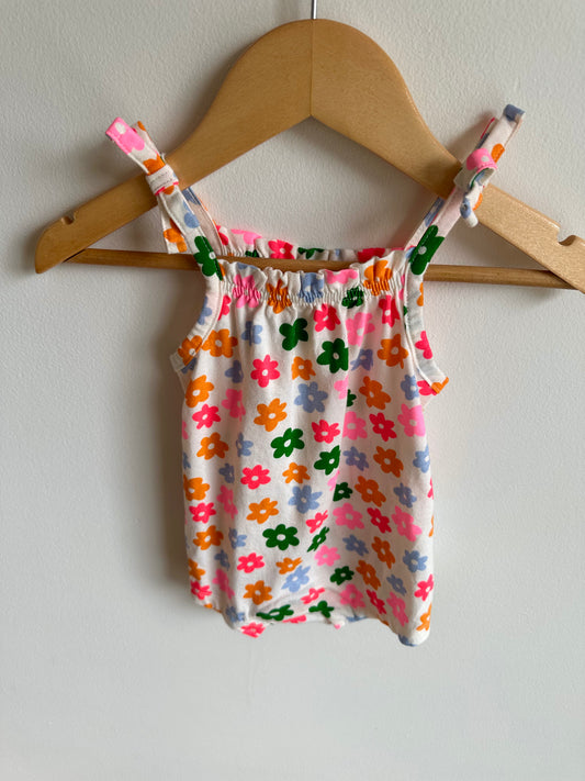 Bright Flower Romper / 0-3m