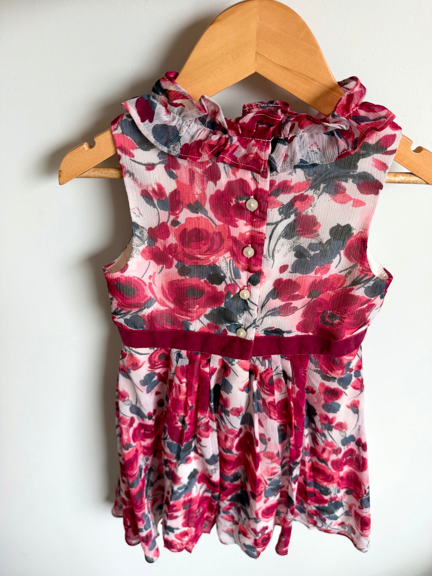 Janie and Jack Floral Sleeveless Dress / 4T