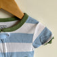 Blue Striped Dino Romper One Piece PJ / 2T