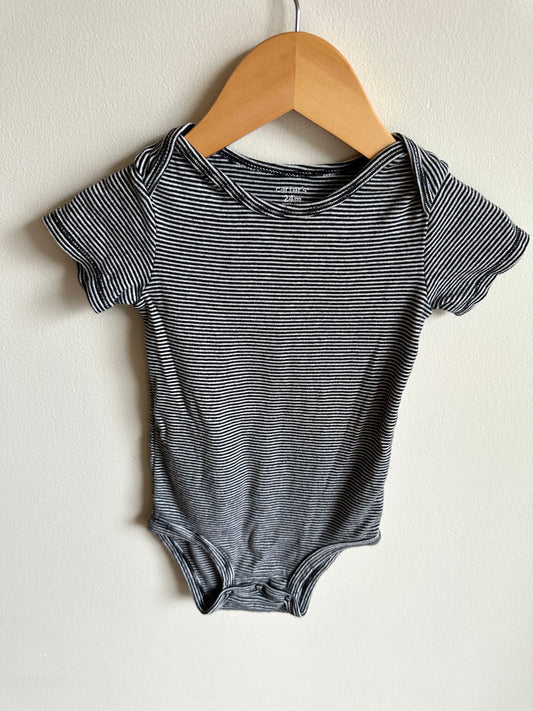 Navy Striped Bodysuit / 24m