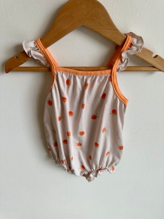 Peach Bubble Romper / 3-6m