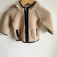 Tan Sherpa Zip Hoodie / 12-18m