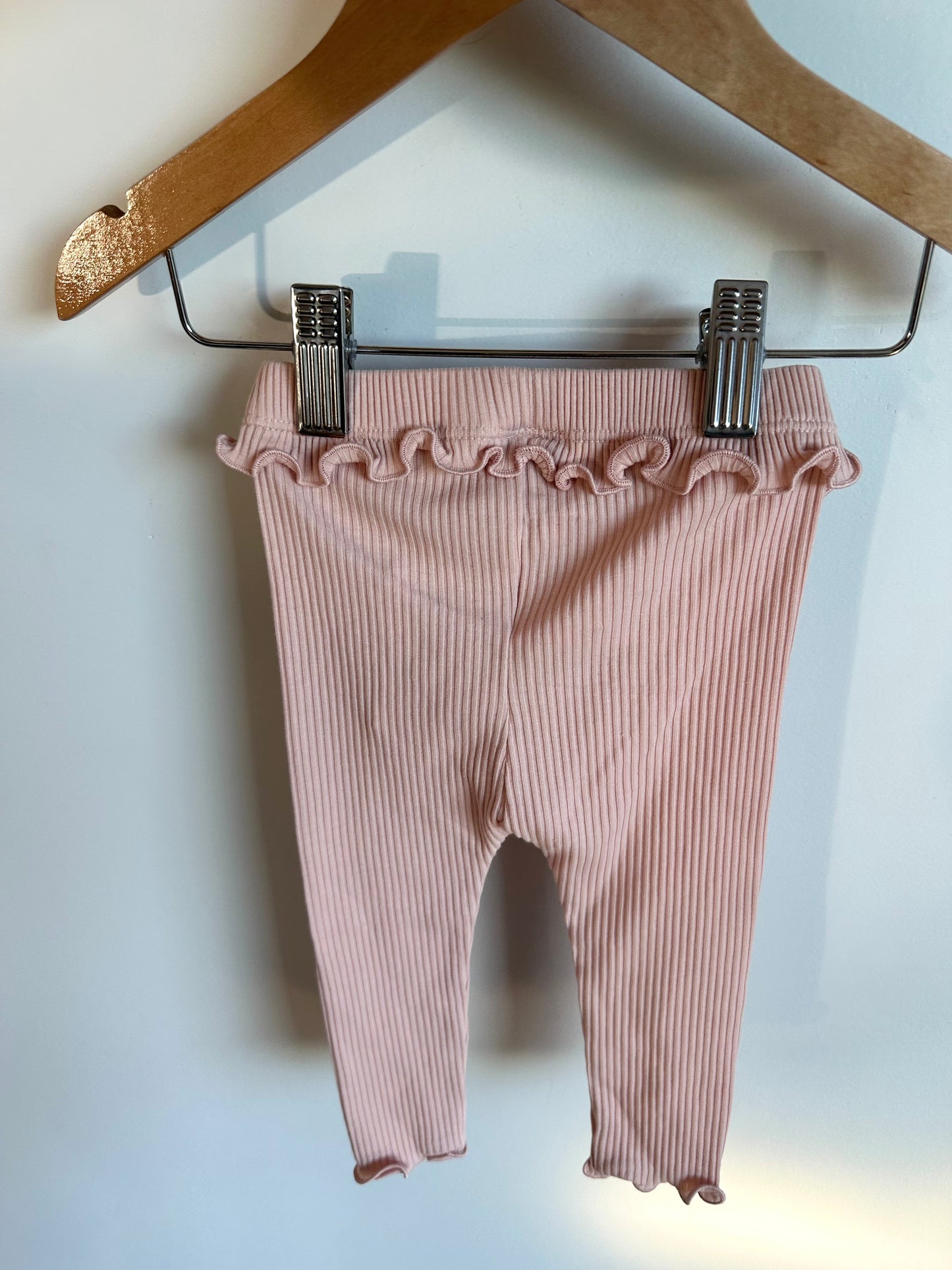 Blush Ribbed Pants / 6-12m