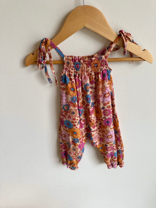 Bright Floral Tank Jumpsuit / 0-3m
