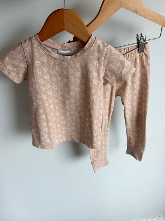 Jax + Lennon Blush Floral T-shirt + Pants Set (PLAY) / 18-24m