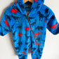 Hatley Blue Dino Fleece Bunting Suit / 6-9m