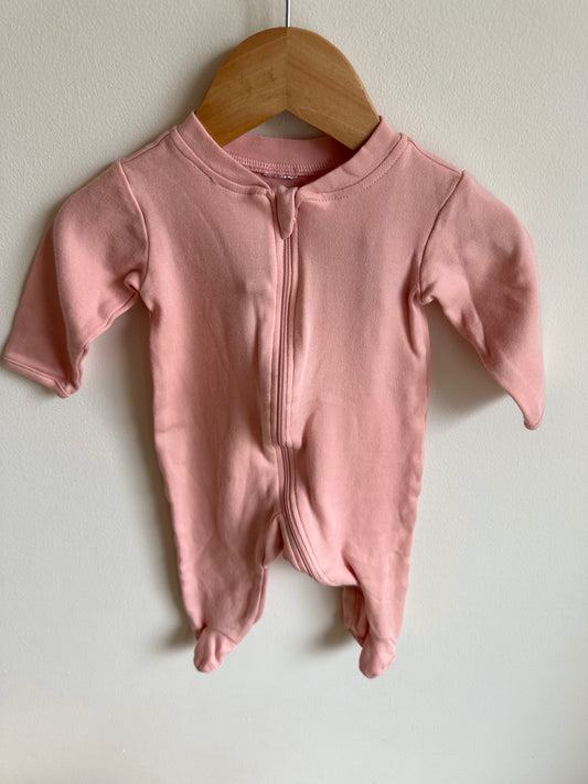 Pink Zip Sleeper / 2-4m?