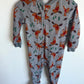 Fleece Grey Moose Sleeper / 24m